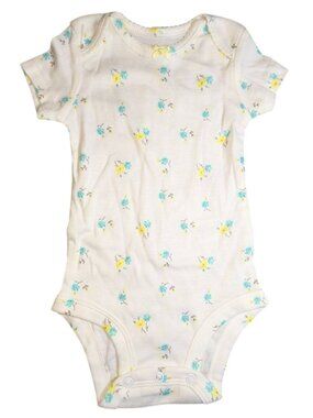 🐲3 FOR $9🦄 Carter's Girls Short Sleeve Flower Print Bodysuit Onesie Top Shirt